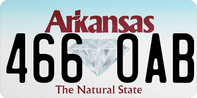 AR license plate 466OAB