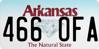 AR license plate 466OFA