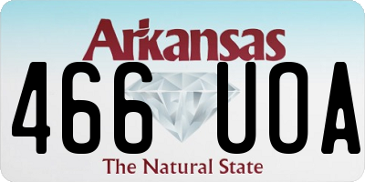 AR license plate 466UOA