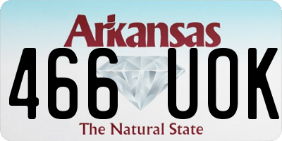 AR license plate 466UOK