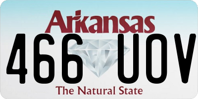 AR license plate 466UOV