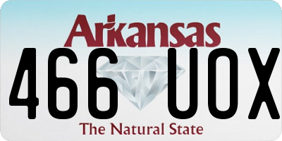 AR license plate 466UOX