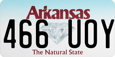 AR license plate 466UOY