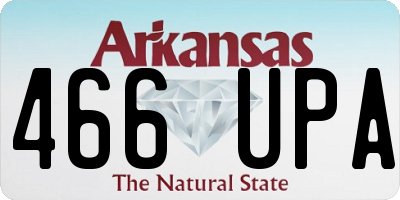 AR license plate 466UPA