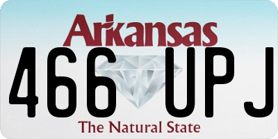 AR license plate 466UPJ
