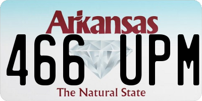 AR license plate 466UPM