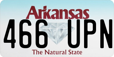AR license plate 466UPN
