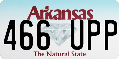 AR license plate 466UPP