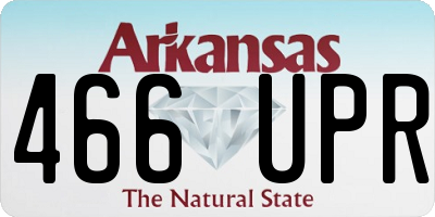 AR license plate 466UPR