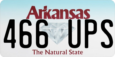 AR license plate 466UPS