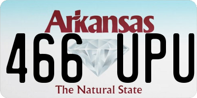 AR license plate 466UPU