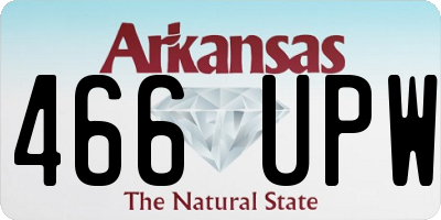 AR license plate 466UPW