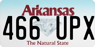 AR license plate 466UPX