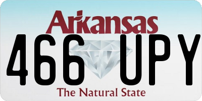 AR license plate 466UPY