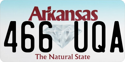 AR license plate 466UQA