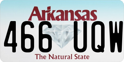 AR license plate 466UQW