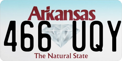 AR license plate 466UQY