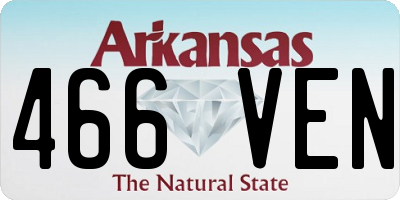AR license plate 466VEN