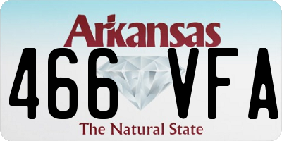 AR license plate 466VFA