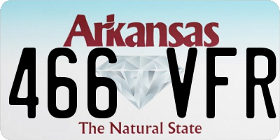 AR license plate 466VFR