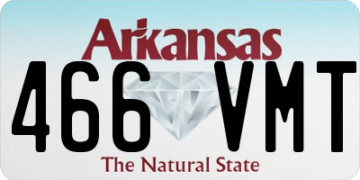 AR license plate 466VMT