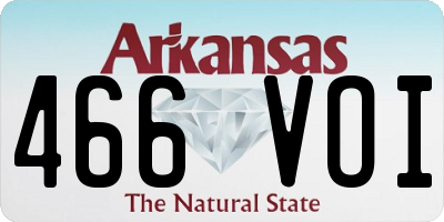 AR license plate 466VOI