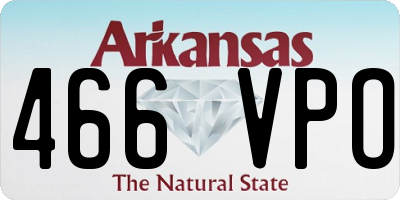 AR license plate 466VPO