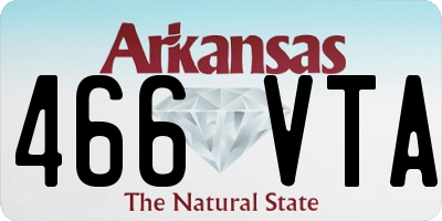 AR license plate 466VTA