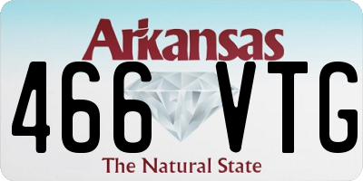AR license plate 466VTG