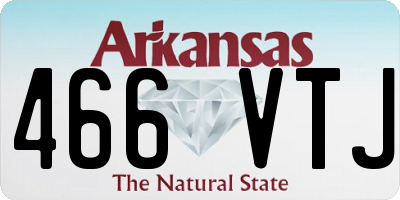AR license plate 466VTJ