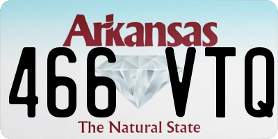 AR license plate 466VTQ