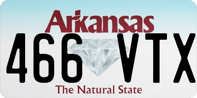 AR license plate 466VTX