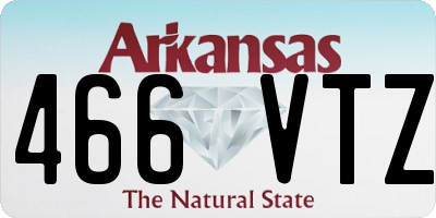 AR license plate 466VTZ