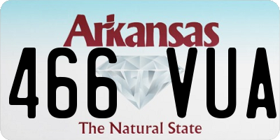 AR license plate 466VUA