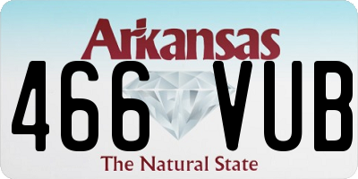 AR license plate 466VUB