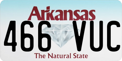 AR license plate 466VUC