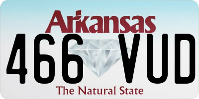 AR license plate 466VUD
