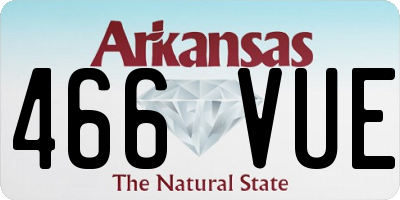 AR license plate 466VUE