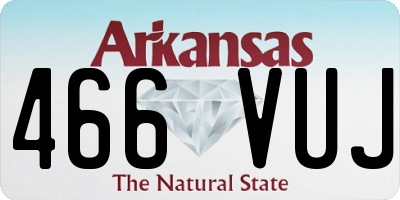 AR license plate 466VUJ