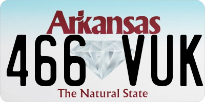 AR license plate 466VUK