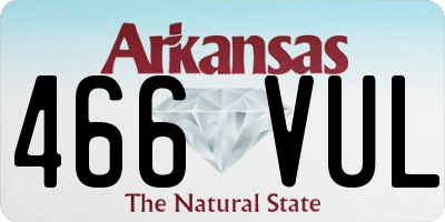 AR license plate 466VUL