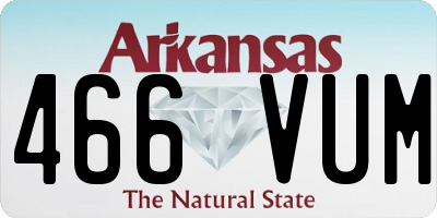 AR license plate 466VUM