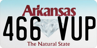 AR license plate 466VUP