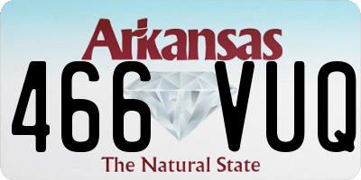 AR license plate 466VUQ