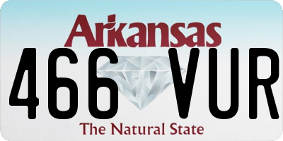 AR license plate 466VUR