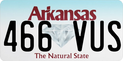 AR license plate 466VUS
