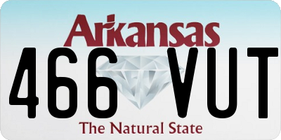 AR license plate 466VUT