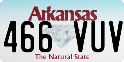 AR license plate 466VUV