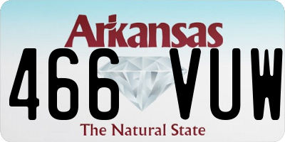 AR license plate 466VUW