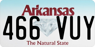 AR license plate 466VUY